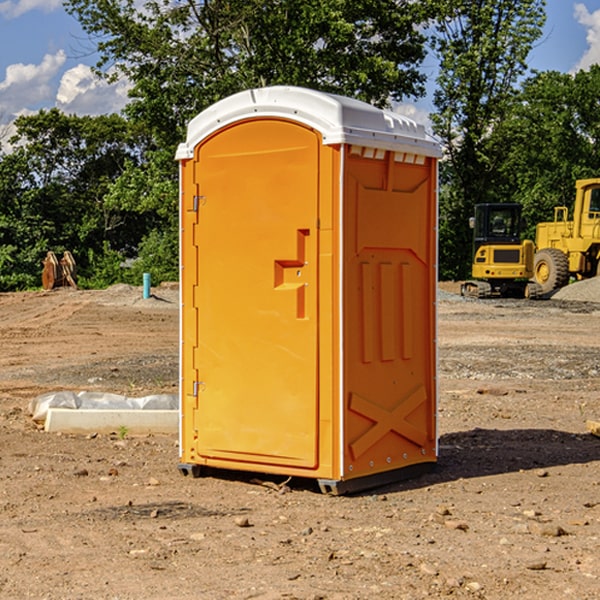 can i customize the exterior of the portable restrooms with my event logo or branding in Noble